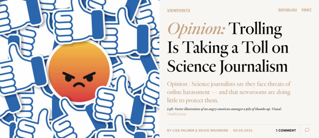 Trolling Is Taking a Toll on Science Journalism